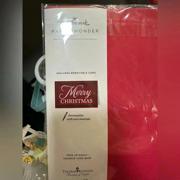 thomas kinkade painter of light christmas pop up hallmark card collectible - Picture 8 of 9